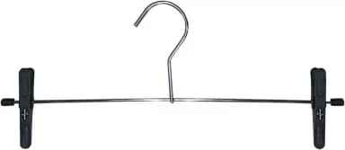 Kit 5 Cabides Para Saia ou Caça de Aço Cromado Com Presilhas Reforçado (5 unidades)