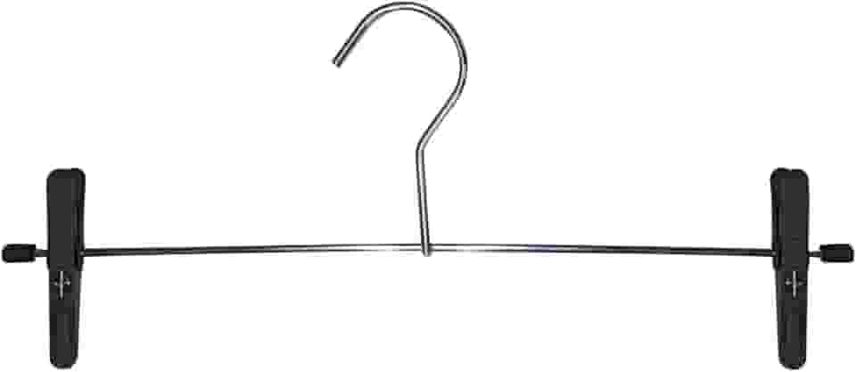 Kit 5 Cabides Para Saia ou Caça de Aço Cromado Com Presilhas Reforçado (5 unidades)