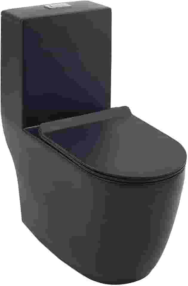 Vaso sanitário Monobloco Amazonita Pingoo.casa - Preto Fosco