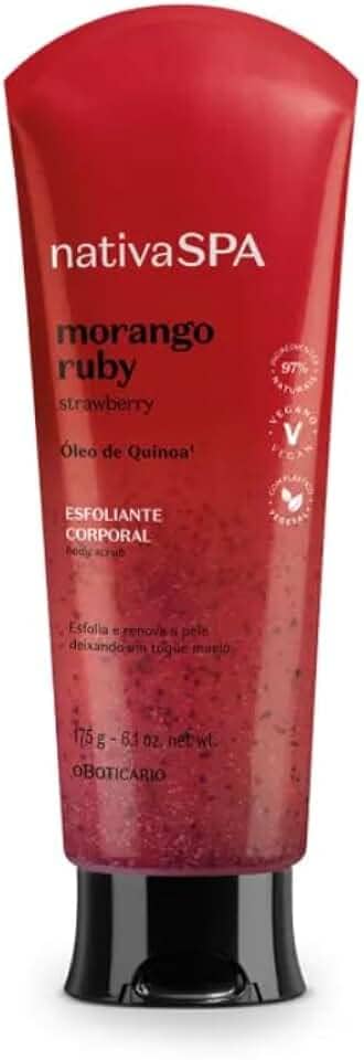 Nativa SPA Esfoliante Corporal Morango Ruby, 175g