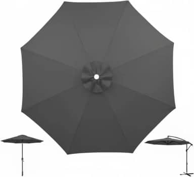 Cobertura Para Ombrelone 3 Metros de 8 Hastes Reposição Capa Tecido - AMZ (Cinza)