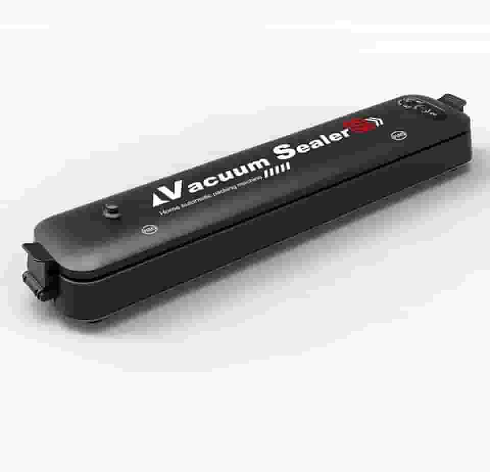 Seladora a Vácuo Automática, Máquina de Embalar Alimentos, queijo, frutas, verdura, carne. Design Compacto, Preta