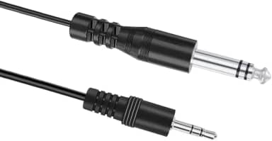 PluCable Cabo de audio P2 estereo para P10 estereo P2P1020 Preto, Conexoes em metal, 2 Metros