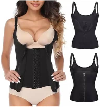 Cinta Modeladora Com Ziper Feminina Abdominal De Dupla Compressão Modelador Corporal Redutora Para Reduzir Medidas