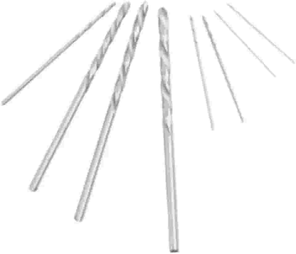 JOGO 60 BROCAS DE ACO RAPIDO HSS, 0,5 0,6 0,7 0,8 0,9 1MM