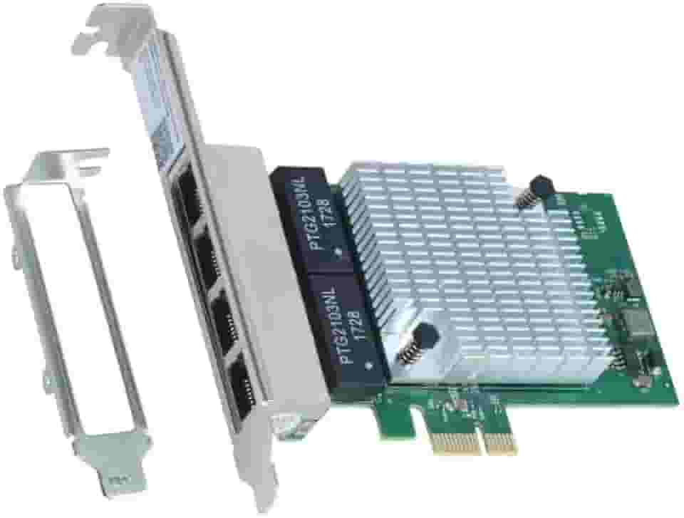 PLACA DE REDE GIGABIT QUAD PORT RJ45 PCI-E X1 PCYES LC1000-4P
