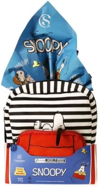 Ovo De Páscoa Infantil Mochila Personagem Snoopy 170g Cacau Show