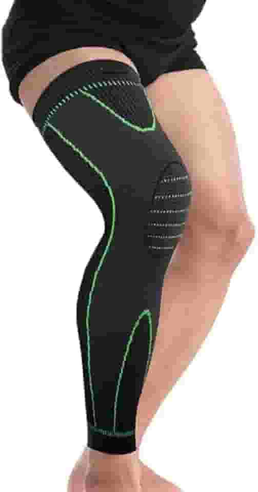 Meia De Compressão Joelho Térmica 3/4 Coxa Circulação Treino Corrida Esportes Fitness Academia Recuperação Poliamida Elastano (1 Unidade)