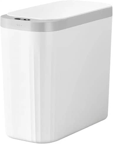 Lixeira Automática com Sensor Inteligente 13L Recarregável Anti-odor Branco e Cinza
