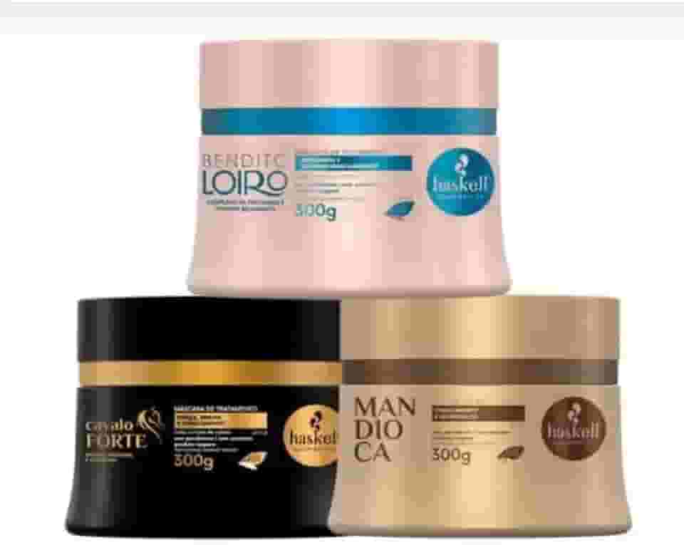 Kit Cronograma Capilar Crescimento, Hidratação, Nutrição e Regeneração Haskell 300g