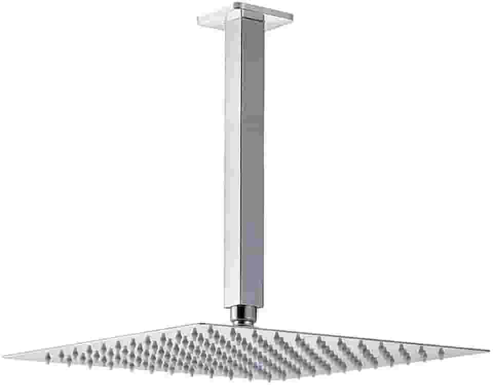 Pingoo.Casa, Ducha Chuveiro de Teto, Quadrado, Aço Inox 304, 30Cm, Mundaú, Prata