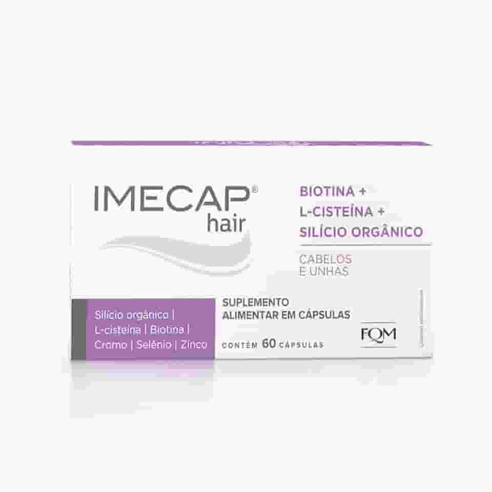 Imecap® Hair Silício Orgânico 60 Cápsulas - Nutracêutico para Cabelos e Unhas