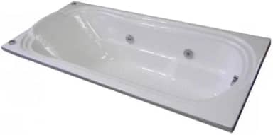 Banheira de Hidromassagem Acrílica Individual 150cmx80cmx40cm Gold Line Ouro Fino Branco