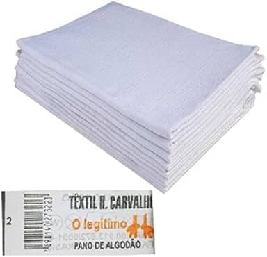 Pano De Prato O Legitimo Branco Kit Com 10 Peças