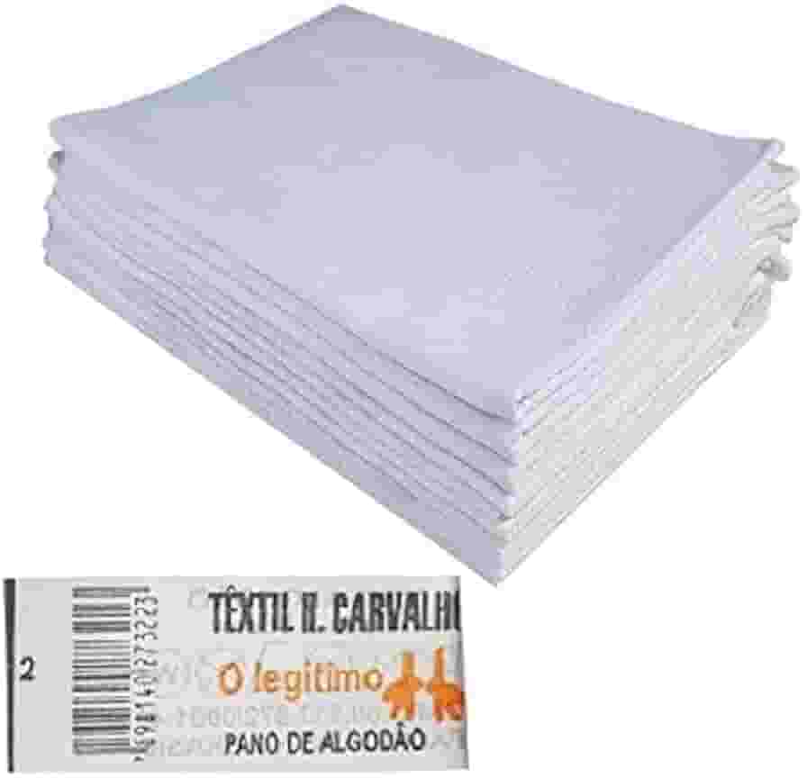 Pano De Prato O Legitimo Branco Kit Com 10 Peças