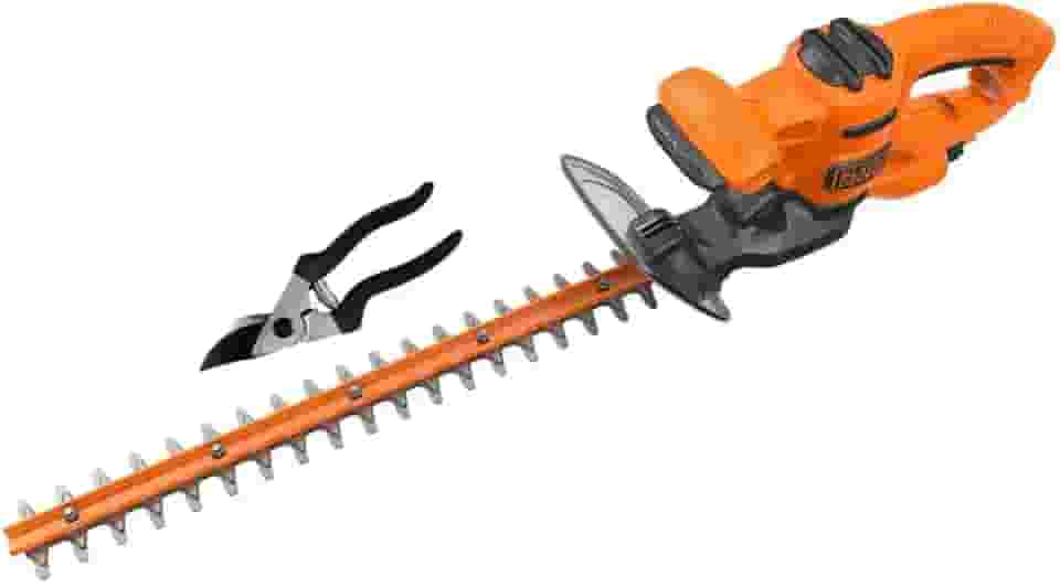 BLACK+DECKER Aparador de Grama e Cerca Viva, com Tesoura de Poda, Alta Potência de Corte e Precisão, Modelo BEHT201K, 110V
