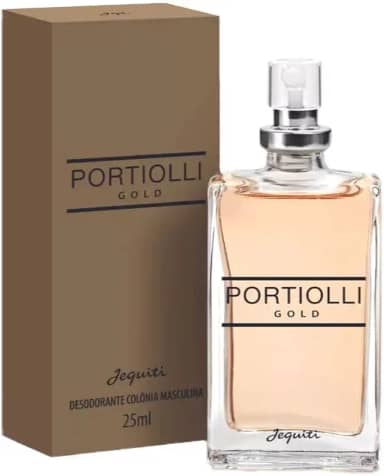 Desodorante colônia masculino Portiolli Gold 25ml em spray Jequiti