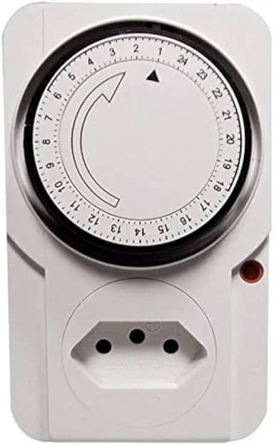 Timer Analógico Bivolt 110-22V Liga Desliga Luz Aquário Tv Dvd 24h GC