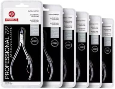 Kit 6 Alicates de Cutícula 722 Mundial Profissional