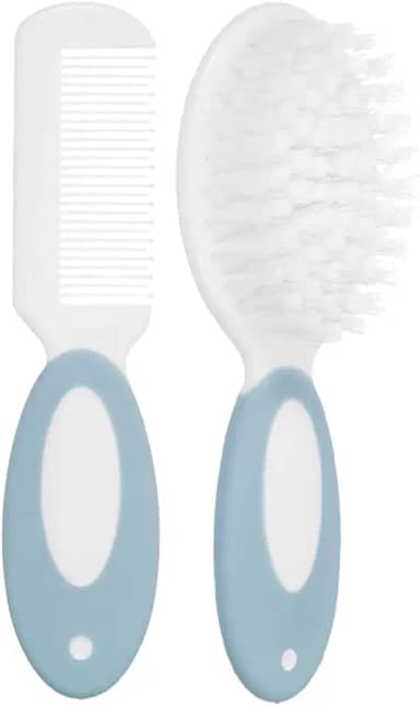 Escova E Pente Baby - Azul, Buba, Azul