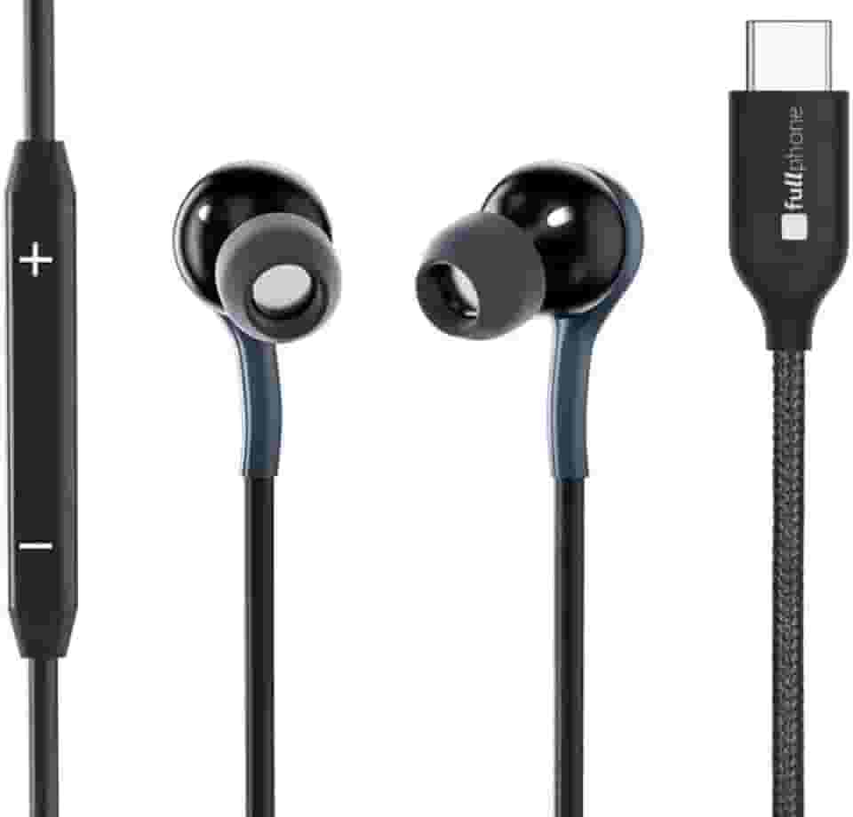 Fone de Ouvido com fio Fullphone Type C com microfone e controle de Volume ouvir Música Para iPhone 15 Pro Max Xiaomi note 10/11/12/12Pro Samsung S20 FE/S21/S22/S23/S24 e mais