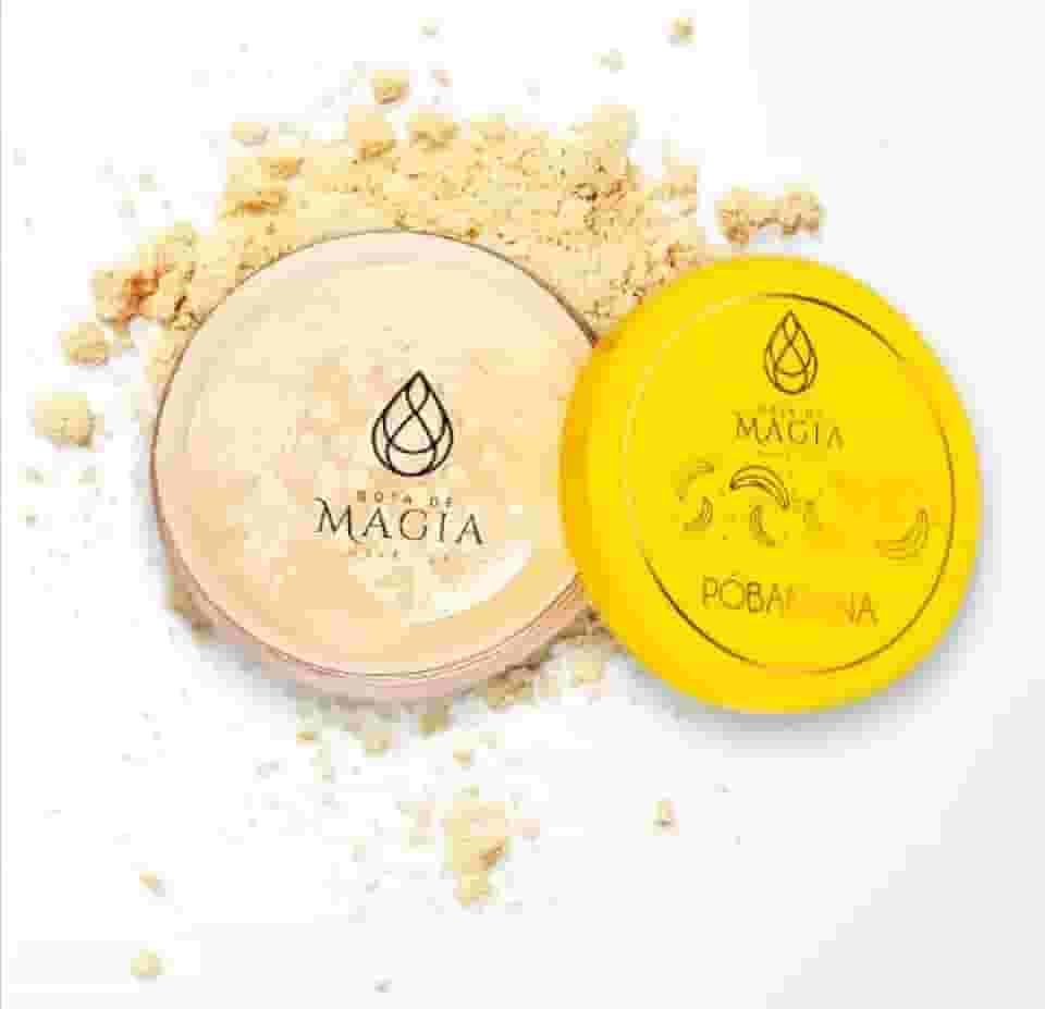 Pó Facial Banana Translúcido Gota de Magia HD Ultrafino 12g – Controla Oleosidade, À Prova D'água e Não Estoura no Flash