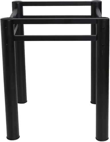 Base Quadrada Para Mesa Jantar Vidro Pedra Madeira 75x75cmb4 Cor:Preto