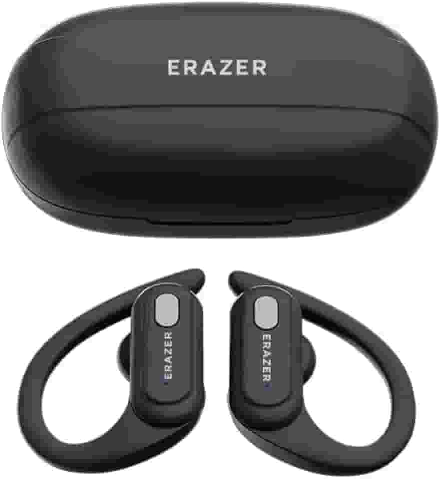 LEN0V0 ERAZER XT60 Fone de Ouvido Sem Fio, Bluetooth 5.3 TWS, Esportivo, Redução de Ruído, À Prova D'Água, Headset com Microfone, Som HiFi, LED Display (Preto)