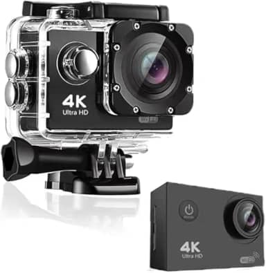 Câmera Go Cam Pro Sport Ultra 4k HD 1080p, Câmera Digital Prova D’água Filmadora, WIFI Integrado e Estabilização de Imagem.