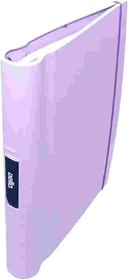 Fichário de PVC 4 Argolas Lilás Pastel + Estojo - 01 Kit, Dello, 5022LP.0006, Multicolor