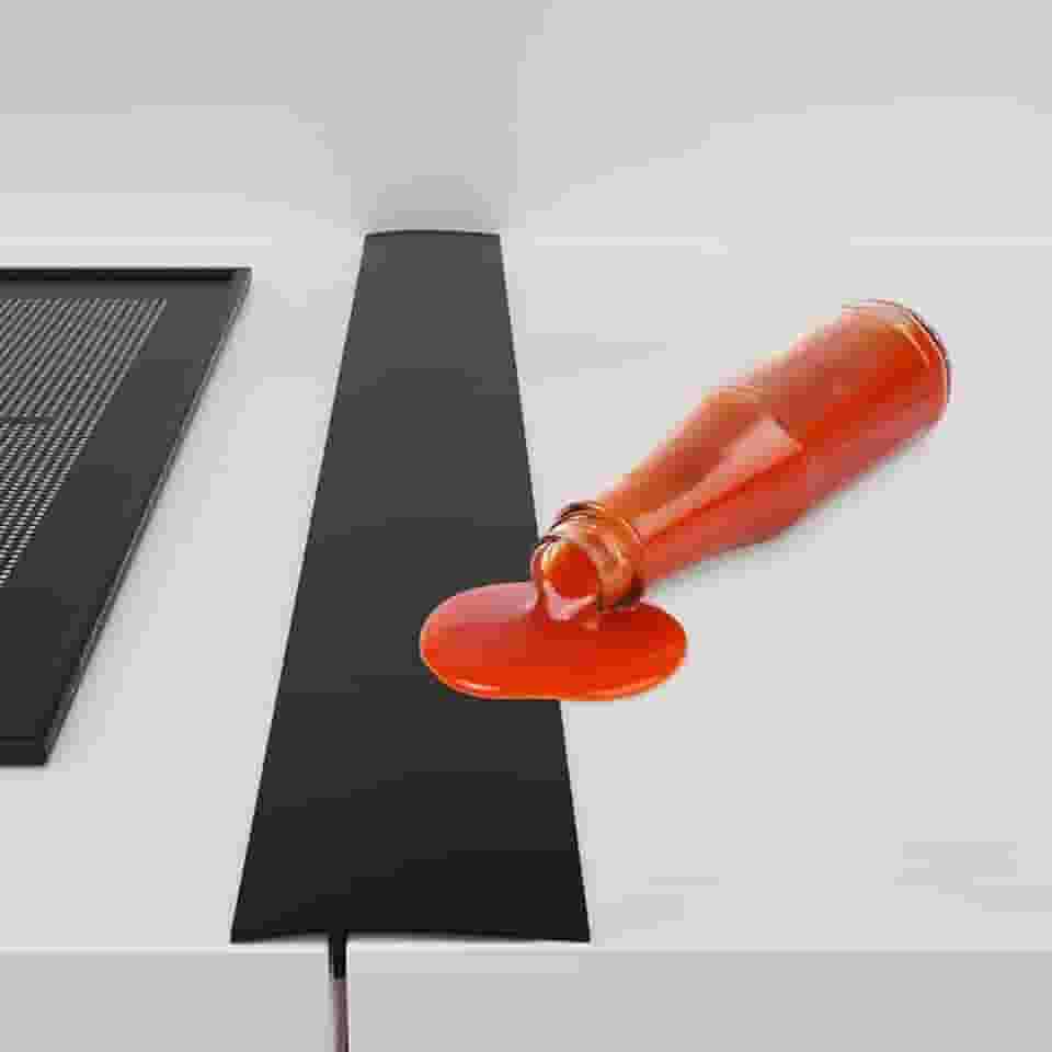 Capas para fogão – Pacote com 2 unidades de silicone preto 63 cm – Enchimento de lacuna para fogão