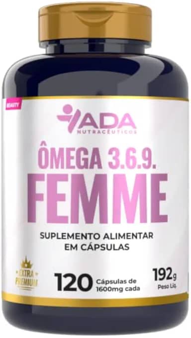 Ômega Femme 3.6.9 - Linhaça + Prímula + Óleo de Peixe - 120 Cápsulas 1600mg