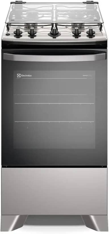 Fogão Electrolux 4 bocas Efficient com PerfectCook Prata (FE4IS) Bivolt