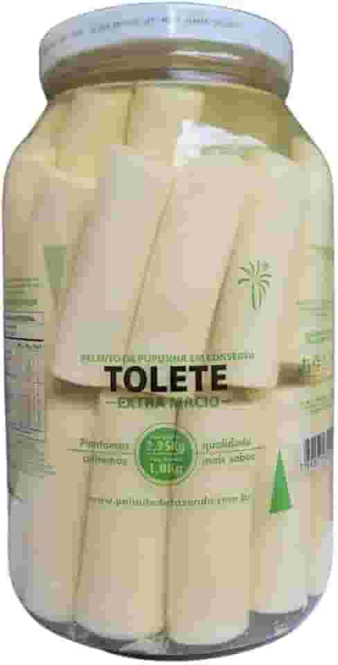 Palmito de Pupunha em Conserva Tolete Inteiro, 1,8 kg Peso Drenado, Extra Macio, Conserva Artesanal