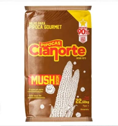 22,68 kg Milho para Pipoca Doce Tipo Mushroom - Embalagem Original e Lacrada de Fábrica