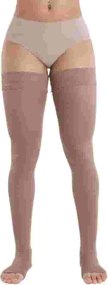 Meia 7/8 Média Compressão com Silicone sem Ponteira, Mel, Médio, Kendall