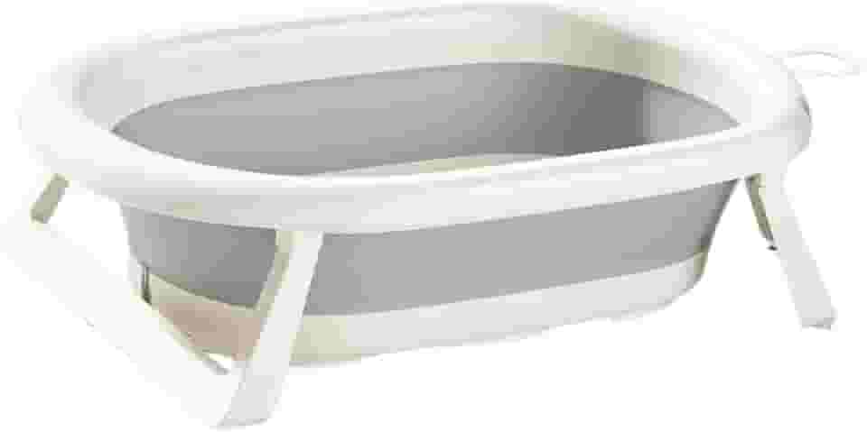 Banheira Para Bebe Dobravel Retratil Banhibaby Cinza Lisa