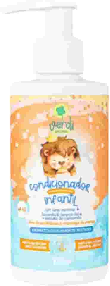 Condicionador Infantil e bebê Vegano Ingredientes 100% Naturais Óleos Essenciais Laranja Doce extrato de camomila