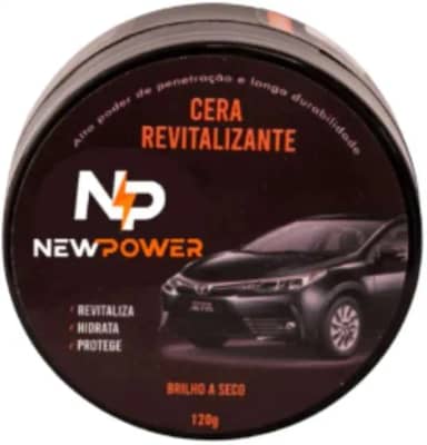 New Power Cera Revitalizadora para Plásticos, Proteção Interna e Externa, Renovação de Parachoques, Resultados Rápidos, Fácil Manuseio