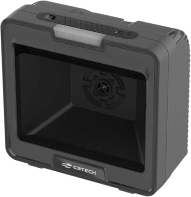 C3Tech Leitor de codigo de barras LB-D600BK, 1D, 2D, QR code, Cmos, Le Danfe, Boleto, tela digital, imagem inversa, notas fiscais, PIX, Compatível com Windows, Linux, MacOS, Android