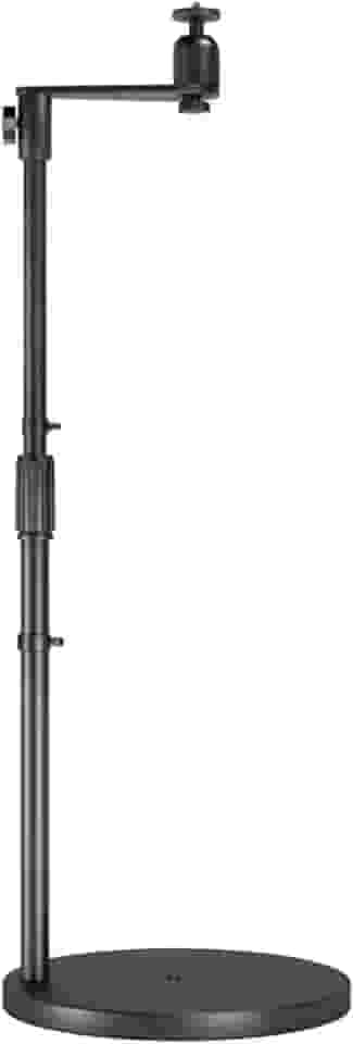 Suporte para projetor de chão com pino de 1/10.2 cm, ângulo de 360 graus ajustável, peso do chassi, 4 kg, altura mais estável, ajustável, suporte de montagem do projetor