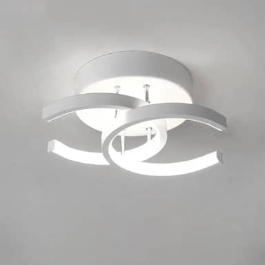 Luminaria de Teto Led, 3 Cores Plafon Teto Pendente, Luz de Led Para Banheiro Quarto Escritório(Branco Quente e Frio) (branco)