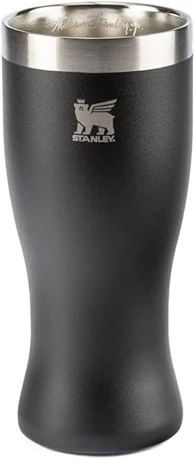 Stanley - Copo Térmico Pilsner, 444ml, Copo para Bebidas Frias ou Quentes, Foundry Black