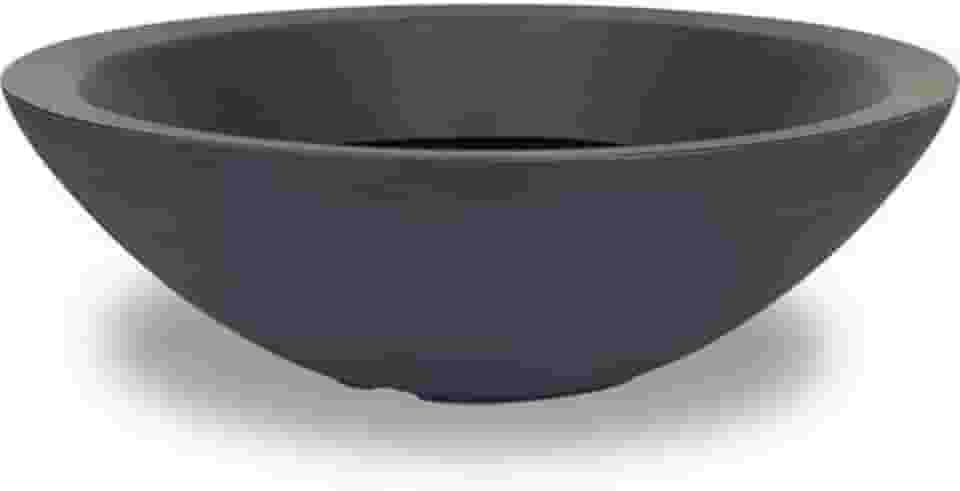 Vaso Bacia Grande Polieitleno Decorativo Rosa do Deserto Cactos Suculentas N4 (Preto)