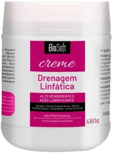 Creme de Massagem Corporal Drenagem Linfática 680g