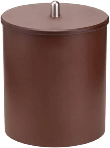 Lixeira de Banheiro 5 Litros Com Tampa Tipo Inox Cozinha Escritório Lavabo Arthi (LIXEIRA - MARROM)