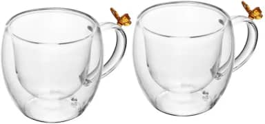 WOLFF - Conjunto 2 Xícaras de Café Sun Garden 80ml Vidro Borossilicato