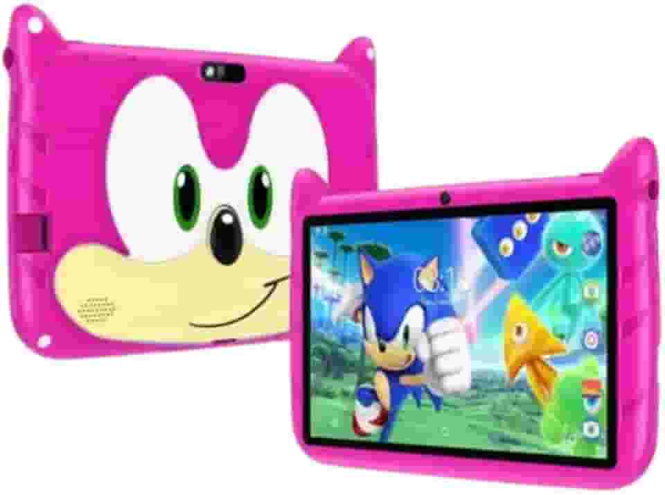 Tablet Infantil Smart, 7 Polegadas, 64GB, 4GB RAM, Android, Rosa, com Controle Parental