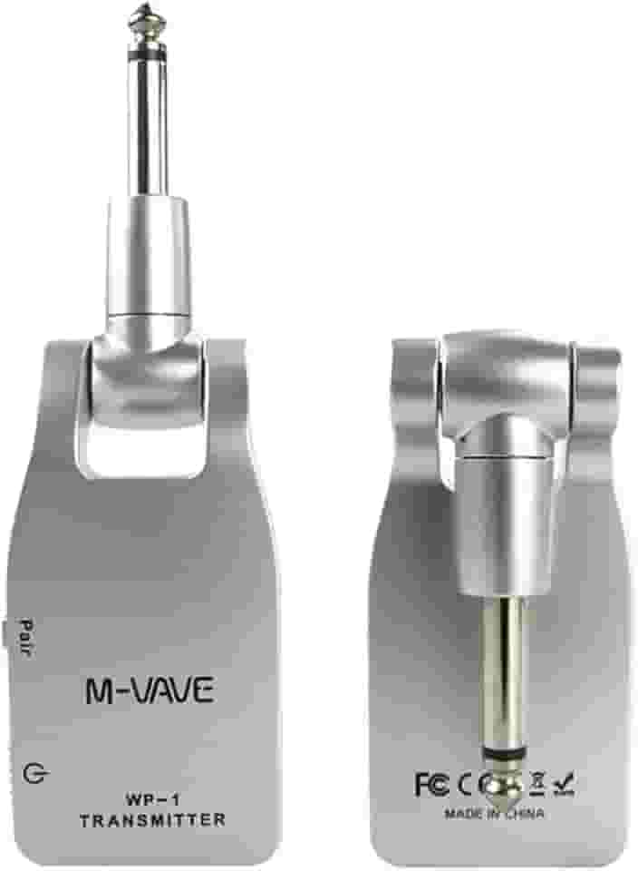 M-VAVE Sistema Sem Fio Profissional 2.4GHz para Guitarra e Baixo - Transmissão Digital 24bit/48KHz, Baixa Latência (<12ms), Alcance de 30m, Bateria Recarregável 7.5h, Compatível com Amplificadores