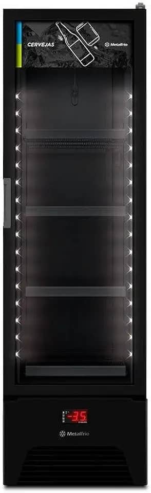 Cervejeira Vertical Metalfrio 337 Litros Optima All Black Vn28rh 110v